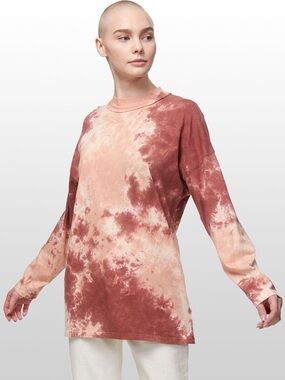 We The Free - Be Free Tie-Dye Long Sleeve Crewneck Top - Size Small Oversized